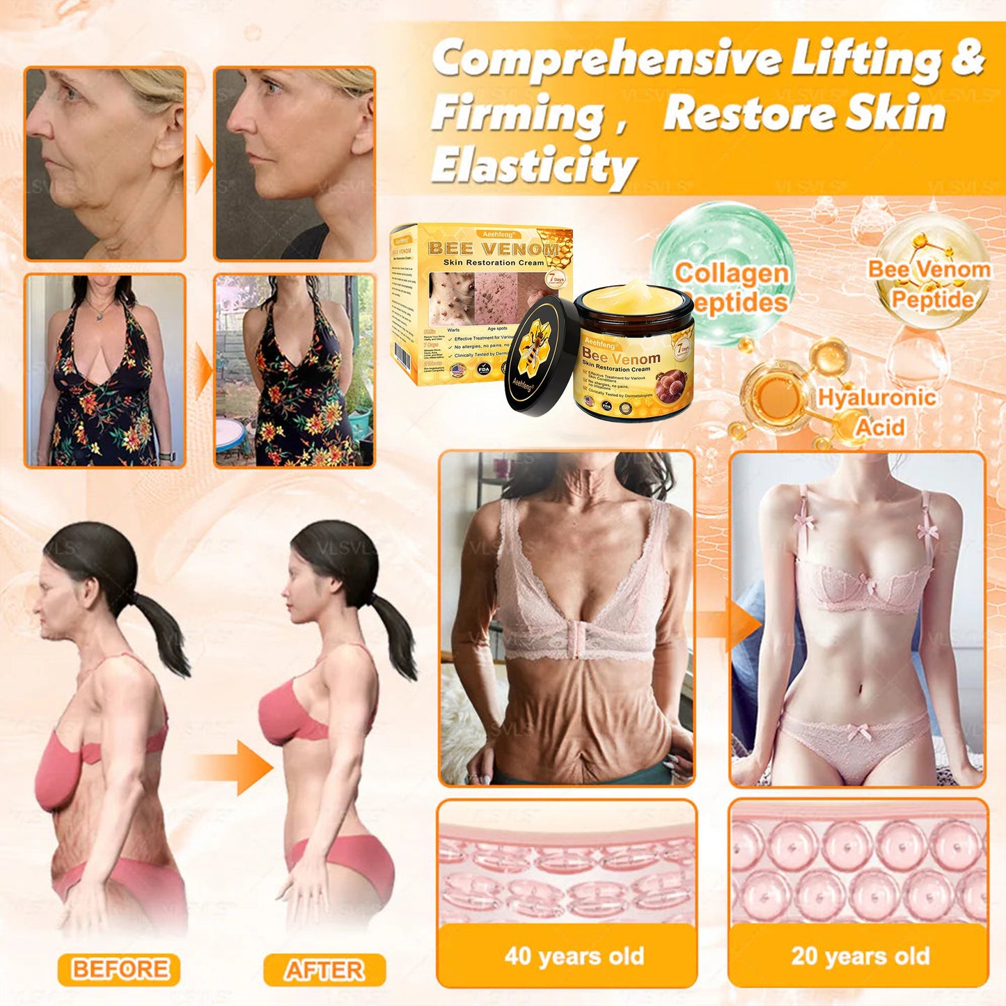 🔥 LAST DAY 80% OFF🔥 Aeehfeng® Bee Venom Skin Restoration Cream